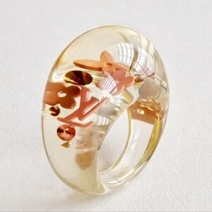 Louis Vuitton Clear Resin & Crystal Ring